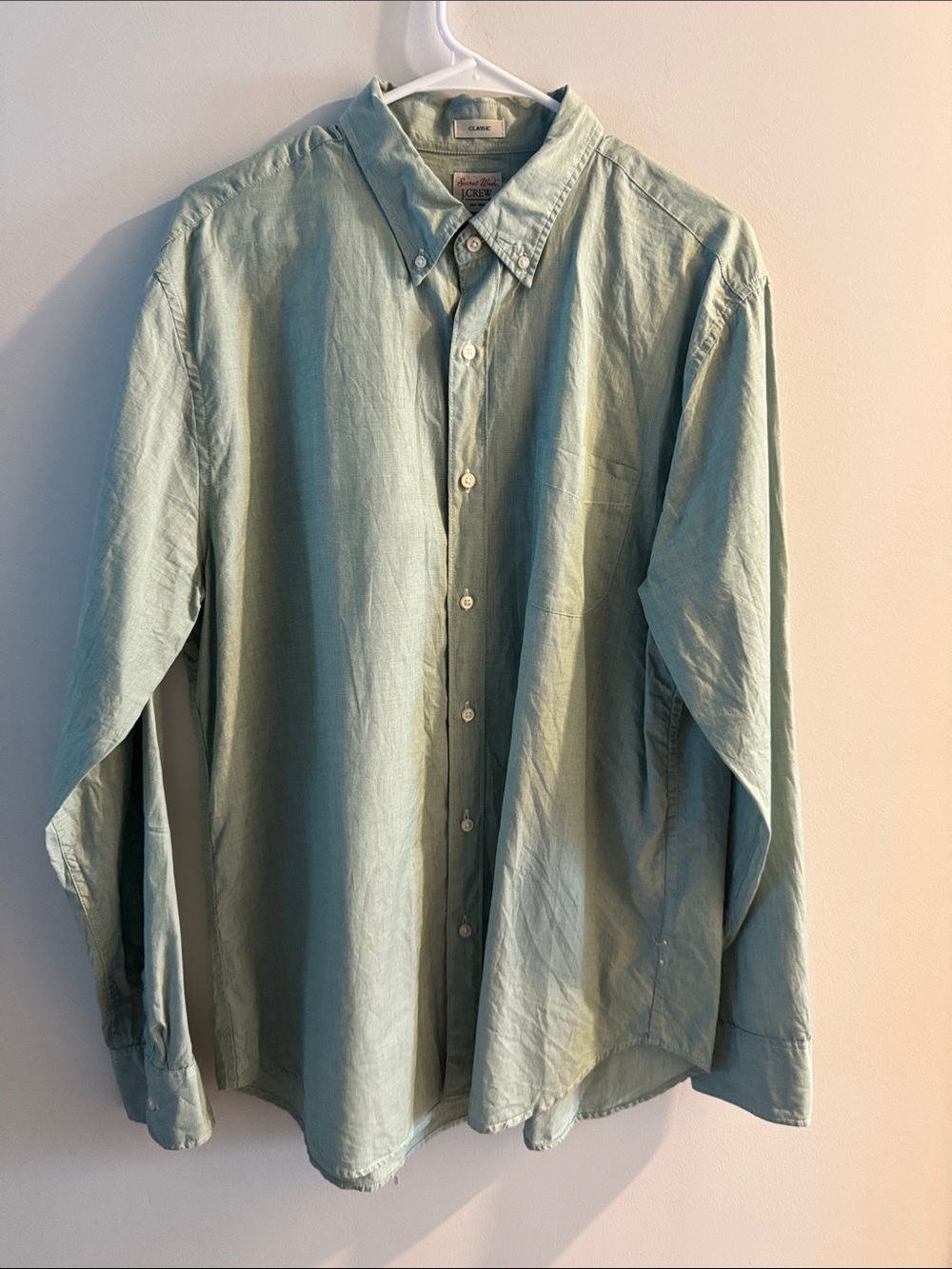 Casual Light Green Button-Down Shirt by Clarks